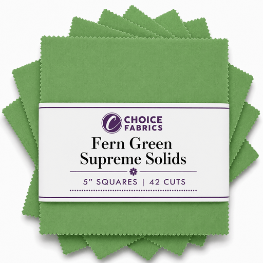 Supreme Solids - 5x5 Charm Pack - Fern Green (42 Squares) - Choice FabricsGREEN-5X5