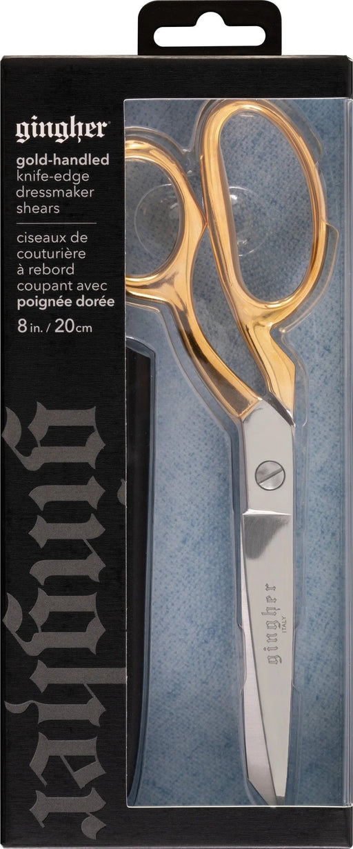 Gingher 8in Gold - Handled Knife - edge Dressmaker Shears - Choice FabricsCDS-220780