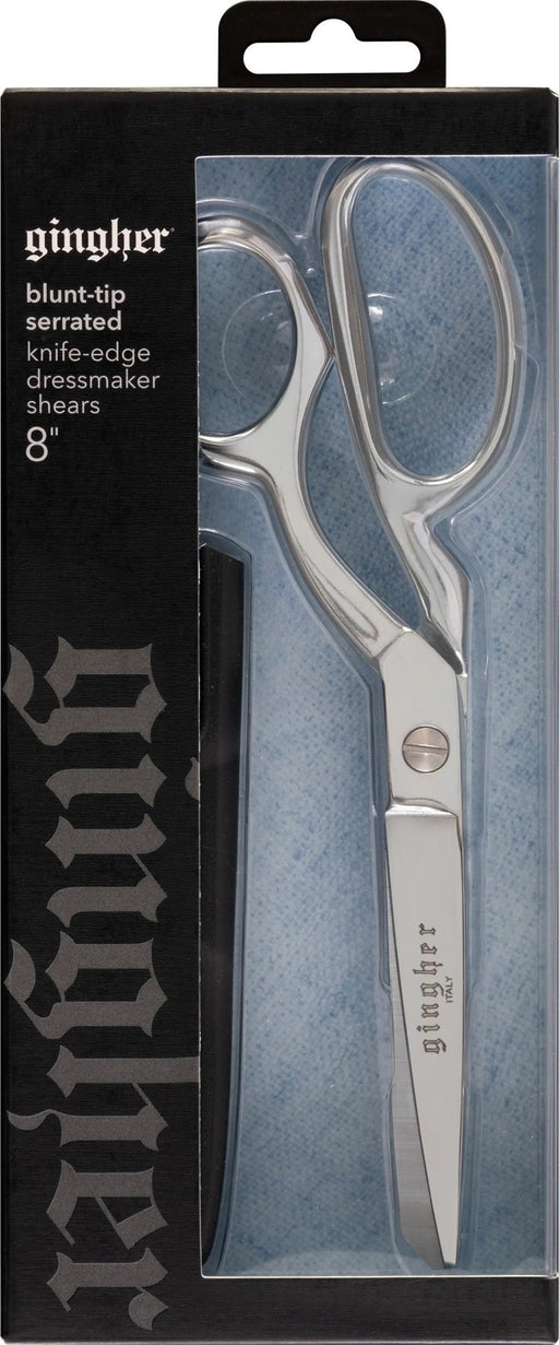 Gingher 8in Serrated/Knife Edge Dressmakers Shears Blunt Tip - Choice FabricsCDS-220526-1101