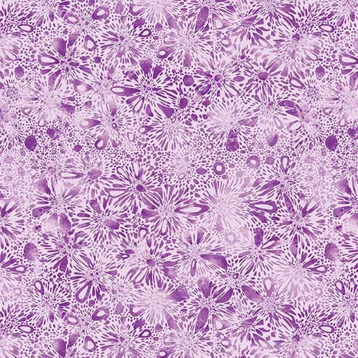 Go with the Flow Burst Medium Purple Cotton 44"/45" Fabric Per Yard - Choice Fabrics16745-63