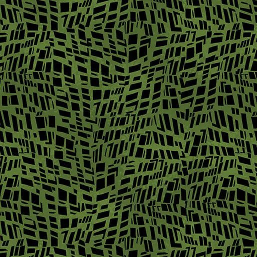 Go with the Flow Mosaic Shards Dark Lime Cotton 44"/45" Fabric Per Yard - Choice Fabrics16744-45