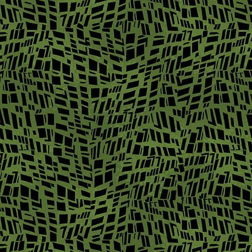 Go with the Flow Mosaic Shards Dark Lime Cotton 44"/45" Fabric Per Yard - Choice Fabrics16744-45