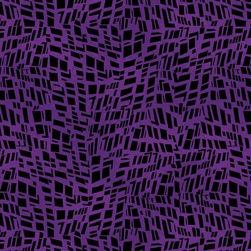 Go with the Flow Mosaic Shards Dark Purple Cotton 44"/45" Fabric Per Yard - Choice Fabrics16744-65