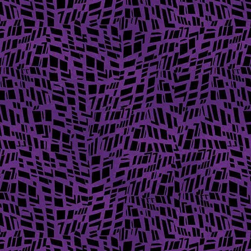 Go with the Flow Mosaic Shards Dark Purple Cotton 44"/45" Fabric Per Yard - Choice Fabrics16744-65