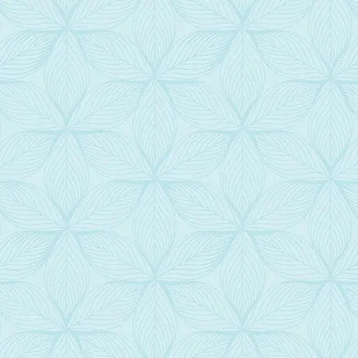 Go with the Flow Star Leaves Light Turquoise Cotton 44"/45" Fabric Per Yard - Choice Fabrics16747-04