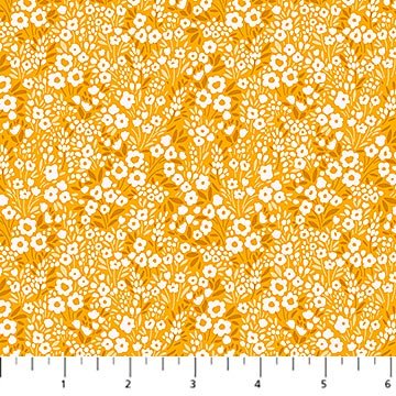Gold Flora Vista Pocket Posies Cotton 44"/45" Fabric Per Yard - Choice Fabrics91201-55
