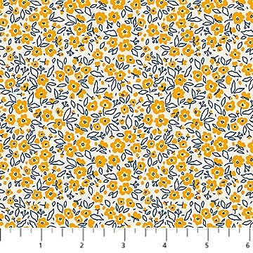 Gold Floral Dapple Pocket Posies Cotton 44"/45" Fabric Per Yard - Choice Fabrics91198-54