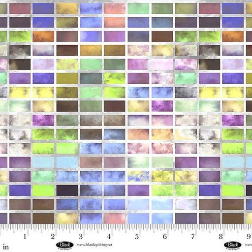 Gray Window Blocks Metro Mirage Cotton 44"/45" Fabric Per Yard - Choice FabricsMETROMIRAGE-B-4150-90