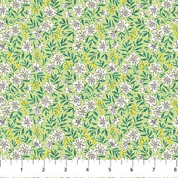 Green Blossoms Pocket Posies Cotton 44"/45" Fabric Per Yard - Choice Fabrics91199-70