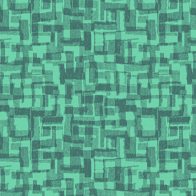 Green Dark Teal Tonal Barcodes Cotton Wideback Fabric Per Yard - Choice Fabrics183-24618