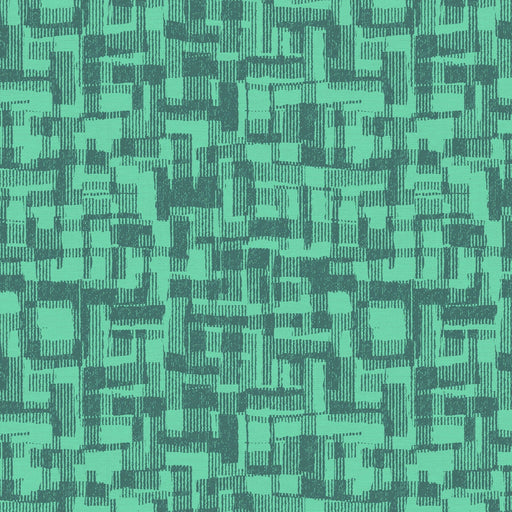 Green Dark Teal Tonal Barcodes Cotton Wideback Fabric Per Yard - Choice Fabrics183-24618