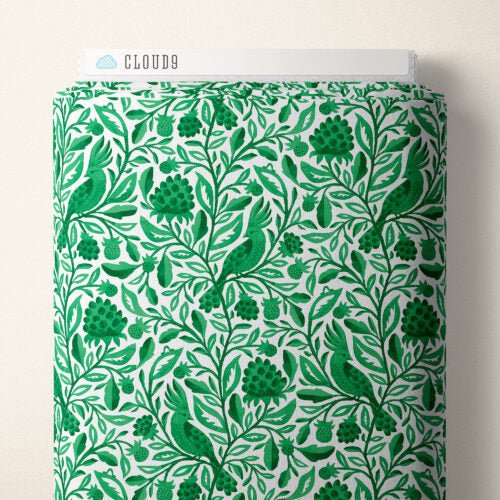 Green Esmralda Birds and Branches Cotton 44/45 Fabric Per Yard - Choice Fabrics228467