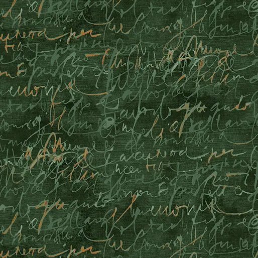 Green Fluidity Script Small Cotton 44/45" Fabric Per Yard - Choice Fabrics16751M-45