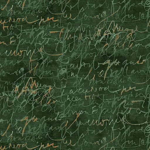 Green Fluidity Script Small Cotton 44/45" Fabric Per Yard - Choice Fabrics16751M-45