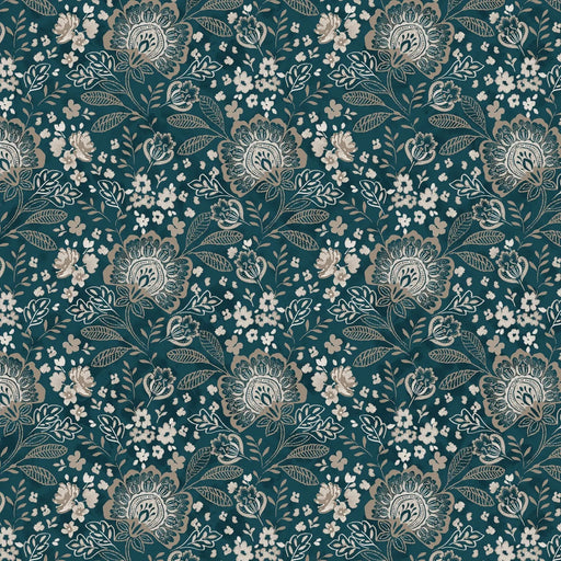 Green Jacobean Allover Elizabeth Wideback Fabric Per Yard - Choice FabricsPNBELIZ-5112-DT