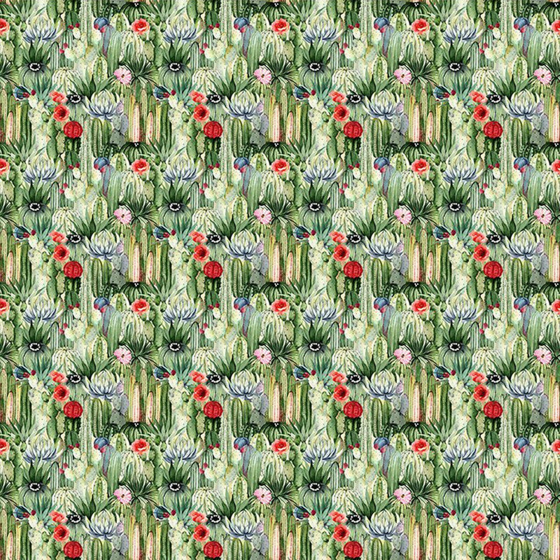 Green Southwest Minis Cactus Garden 44/45" Cotton Fabric Per Yard - Choice FabricsIBF5SWM-1
