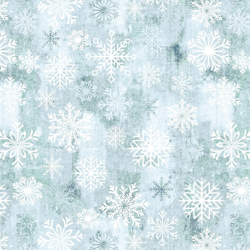 Grey Breeze Snowflake Toss Dot Cotton Wideback Fabric per yard - Choice FabricsSEF-8398-61