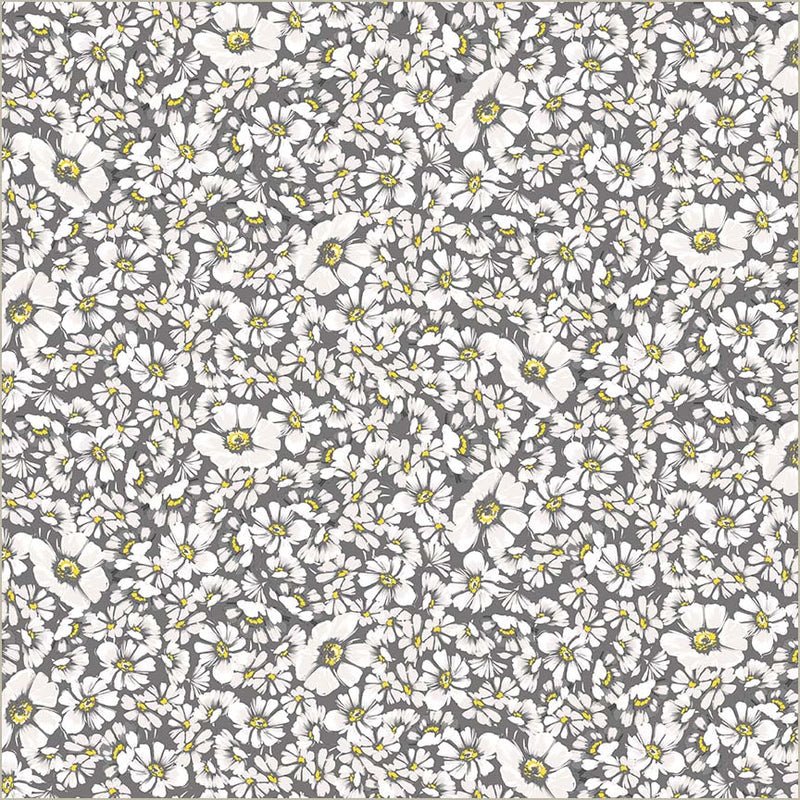 Grey Verona Allegra Blooms Cotton 44/45 Fabric Per Yard - Choice Fabrics54911-2