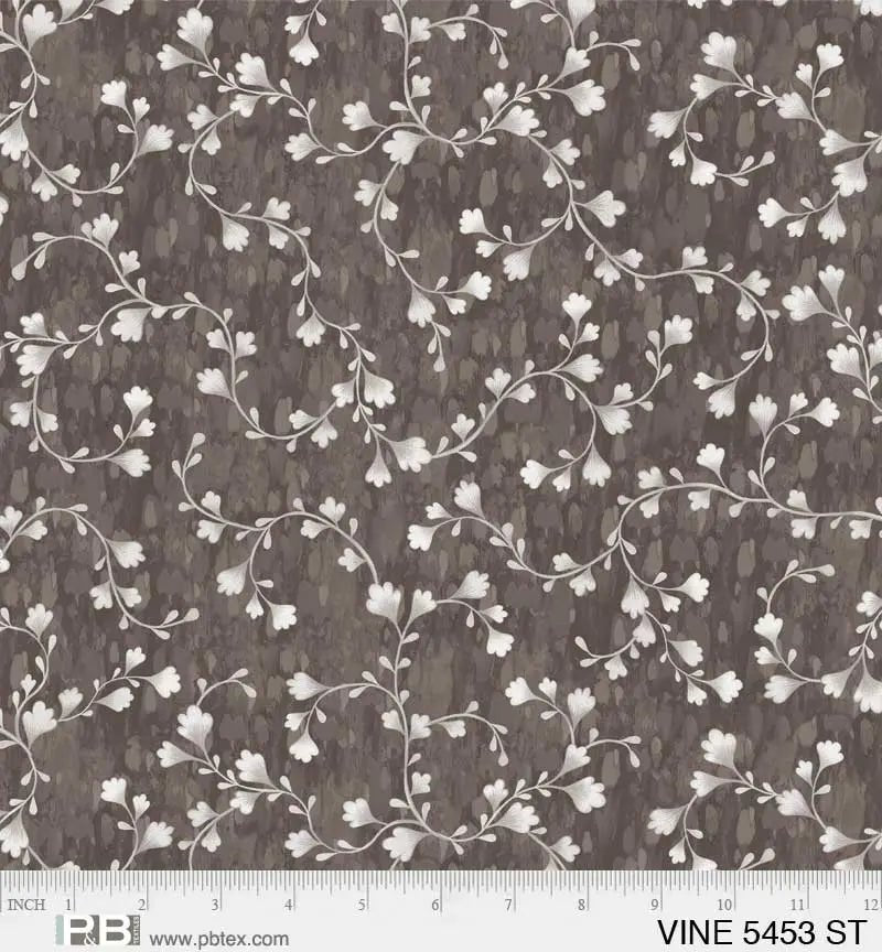 Grey Vine Scroll Cotton Wideback Fabric per yard - Choice FabricsVINE-5453-ST