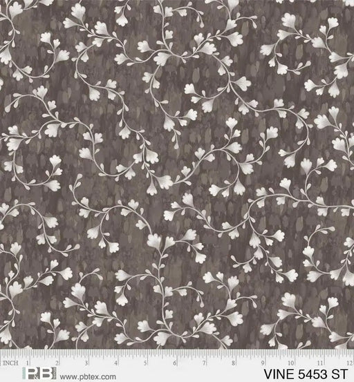 Grey Vine Scroll Cotton Wideback Fabric per yard - Choice FabricsVINE-5453-ST