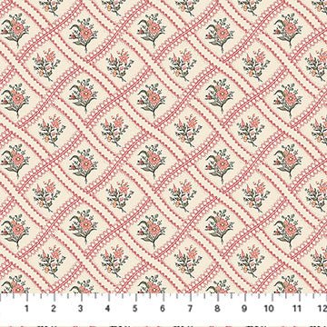 Grid Multi Cream Manoir Antiques Road Show 44"/45" Cotton Fabric Per Yard - Choice Fabrics28970-11