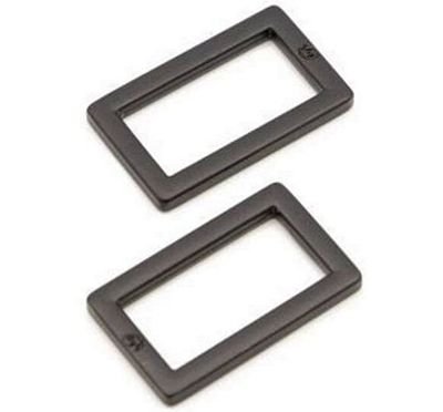 Rectangle Ring, 1", Black Metal, 2 Pieces - Choice FabricsHAR1RRBMTWO