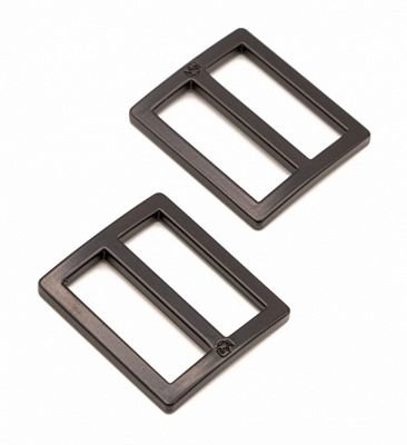 Strap Slider, 1", Black Metal, 2 Pieces - Choice FabricsHAR1SLBMTWO
