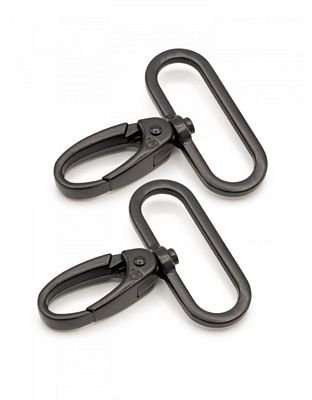 Swivel Hook, 1", Black Metal, 2 Pieces - Choice FabricsHAR1SWBMTWO