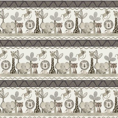 Jungle Romp Novelty Jungle Stripe Multi 43"/44" Fabric Per Yard - Choice FabricsHEG-2111-49