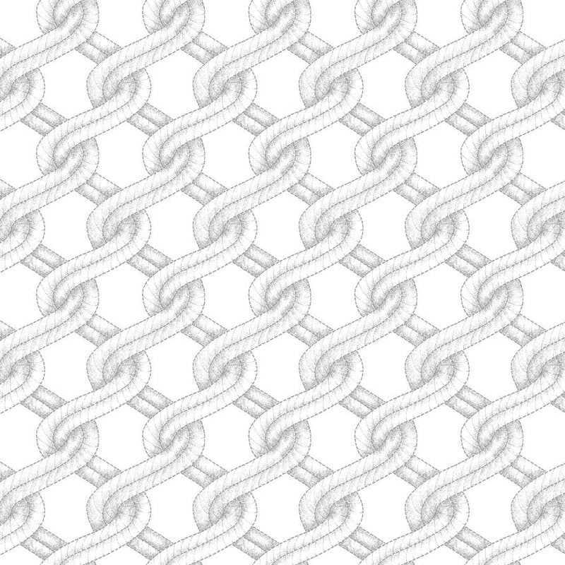 White Coastal Guardians Twisted Rope 43"/44" Fabric Per Yard - Choice FabricsHEG-2196-09