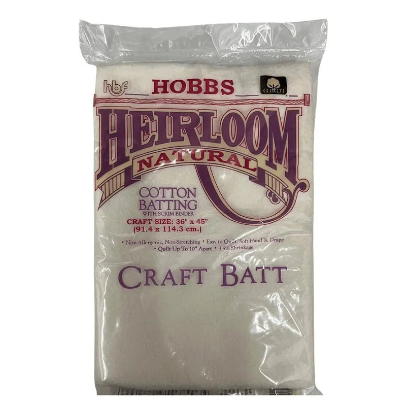 Hobbs Heirloom 100% Cotton Batting Package - Choice FabricsHNS-36
