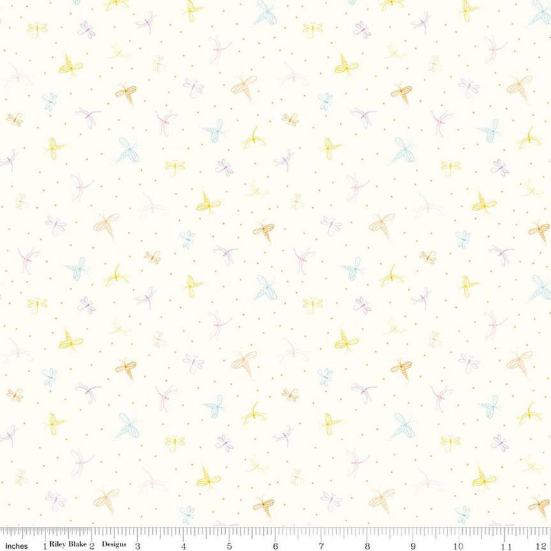 Hush Hush 5 Dashing Dragonflies Cotton 43"/44" Fabric Per Yard - Choice FabricsC16958-DRAGONFLIES