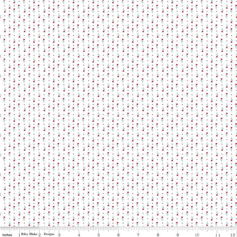 Hush Hush 5 Tiny Tulips Cotton 43"/44" Fabric Per Yard - Choice FabricsC16956-TULIPS