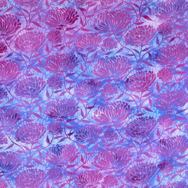 Felicity Chrysanthemums Pink 44"/45" Fabric per Yard - Choice FabricsIBF3FEL-2