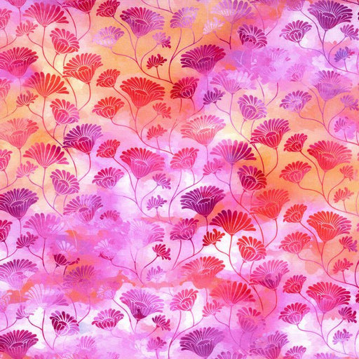Felicity Flower Vines Orange 44"/45" Fabric per Yard - Choice FabricsIBF4FEL-1