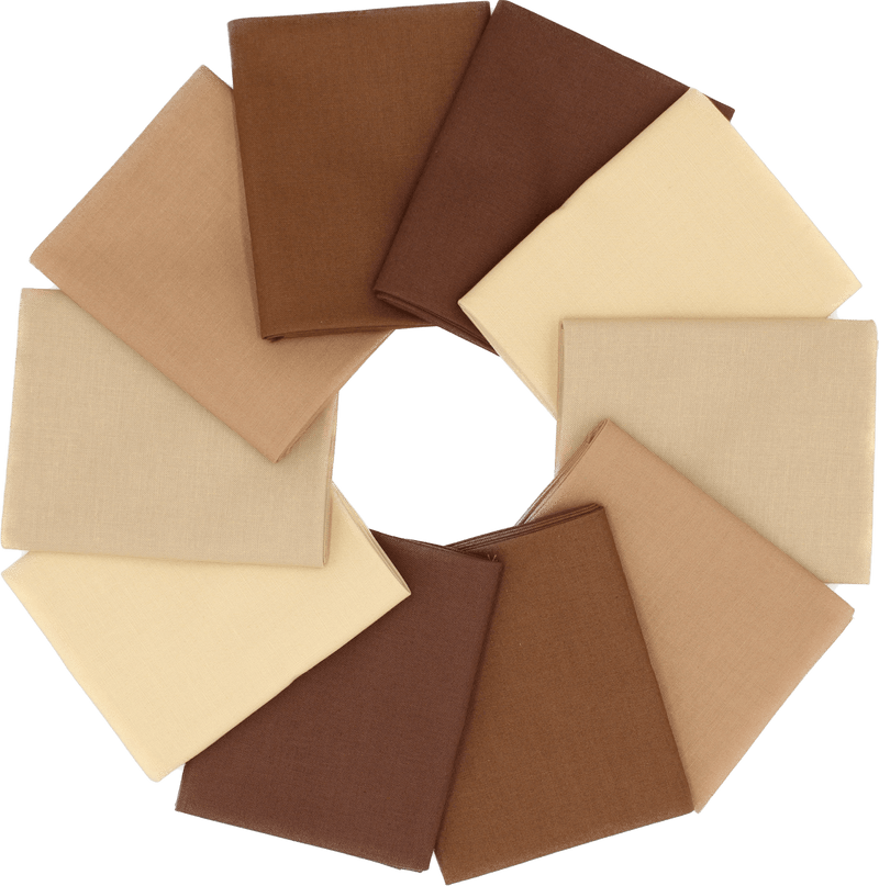 Supreme Solids - Fat Quarters - Browns - Choice FabricsFQ-62274-002