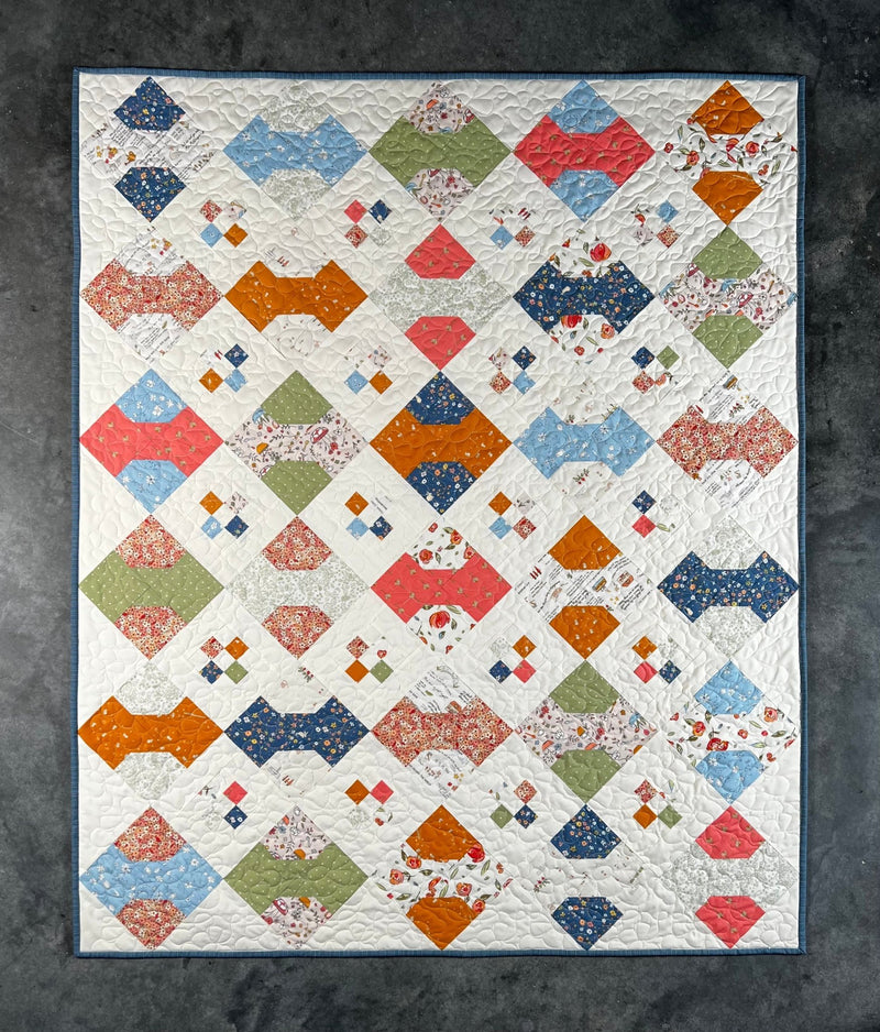 Vintage Bows Quilt Pattern - Paper Pattern - Choice Fabricssku-45141796683929