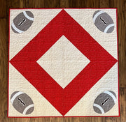 Football Table Topper or Lap Quilt Pattern - Paper Print Version - Choice Fabricssku-42703921021081