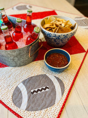Football Table Topper or Lap Quilt Pattern - Paper Print Version - Choice Fabricssku-42703921021081