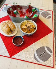 Football Table Topper or Lap Quilt Pattern - Paper Print Version - Choice Fabricssku-42703921021081