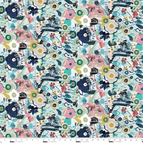 Jade Floral Abstract Cotton 44"/45" Fabric Per Yard - Choice Fabrics8537-69