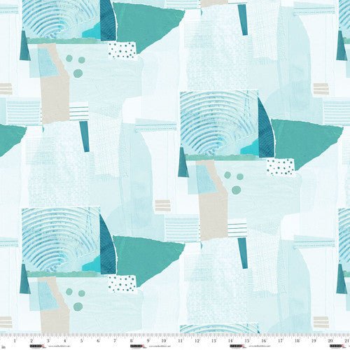 Jade Minamalist Collage Cotton 44"/45" Fabric Per Yard - Choice Fabrics8534-69