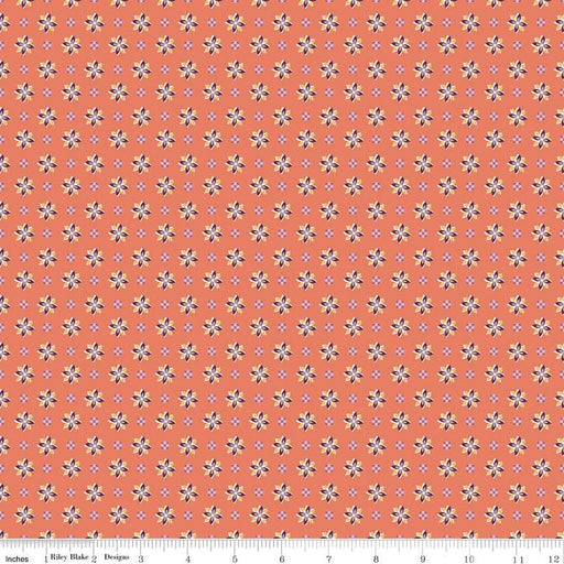 Juju's Petals Calico Orange Cotton 43"/44" Fabric Per Yard - Choice FabricsC16613-ORANGE