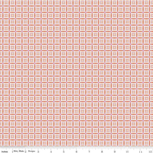 Juju's Petals Mosaic Orange Cotton 43"/44" Fabric Per Yard - Choice FabricsC16614-ORANGE