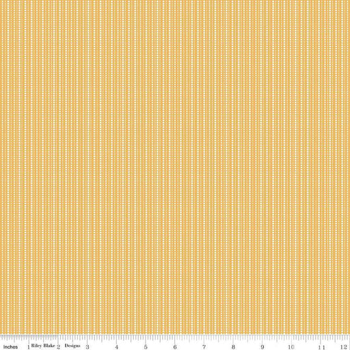 Juju's Petals Stripes Yellow Cotton 43"/44" Fabric Per Yard - Choice FabricsC16615-YELLOW