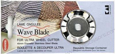 KAI 45 mm Rotary Wave Blade 1 Pack - Choice FabricsKAI5045WBL