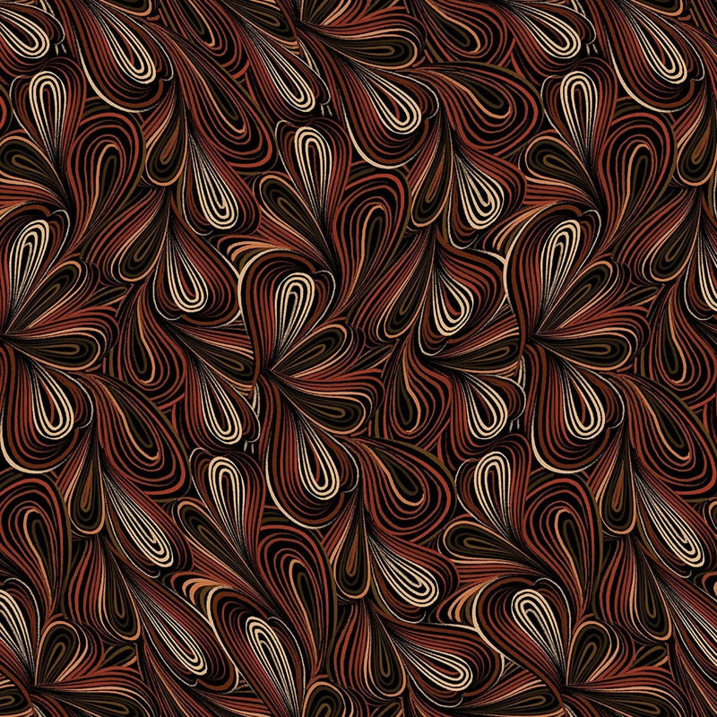Brown Color Flow Cotton Wideback Fabric Per Yard - Choice FabricsKAS-14578W-78