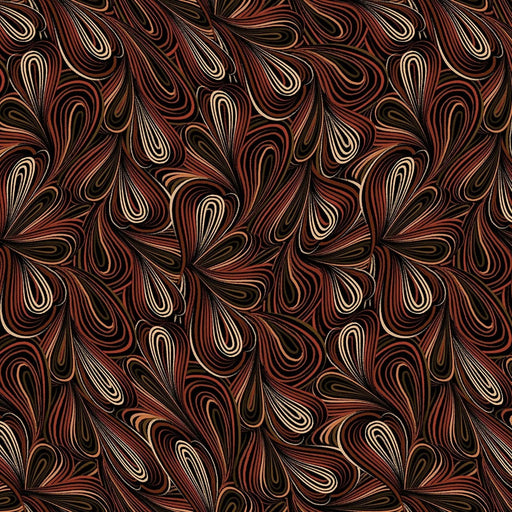 Brown Color Flow Cotton Wideback Fabric Per Yard - Choice FabricsKAS-14578W-78