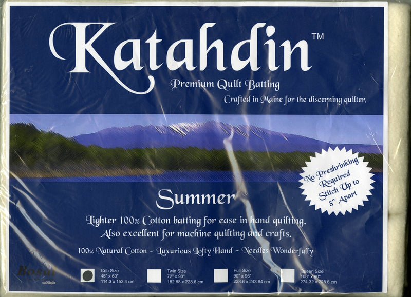 Katahdin Premium 100% Cotton Batting - Summer 3oz - 45in x 60in - Choice FabricsCDS-390B-WHT