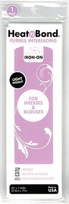 HeatnBond Lightweight Fusible Interfacing White 20 in x 1 yd - Choice FabricsL3336